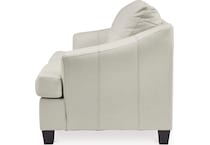 genoa living room white st stationary leather loveseat   