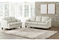 genoa living room white st stationary leather loveseat   