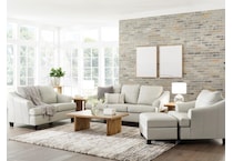 genoa living room white st stationary leather loveseat   