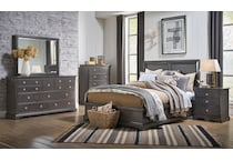 georgetown bedroom gray king panel bed p  