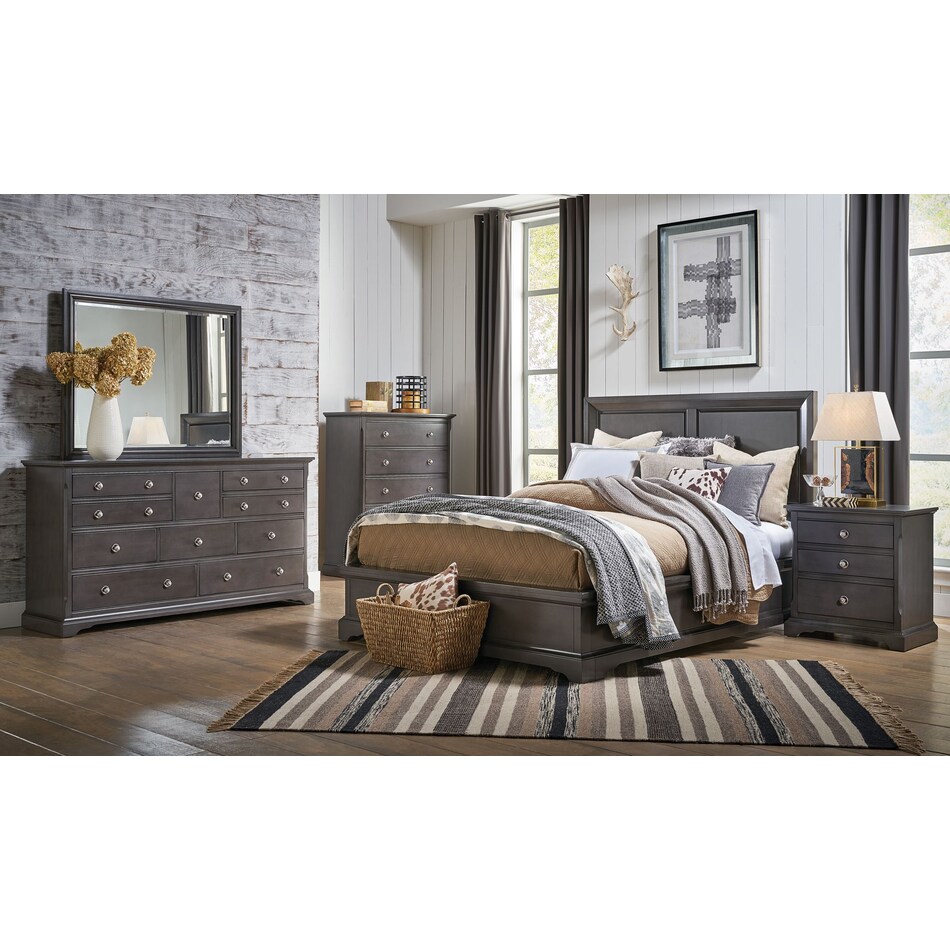 georgetown grey gray king storage bed p  