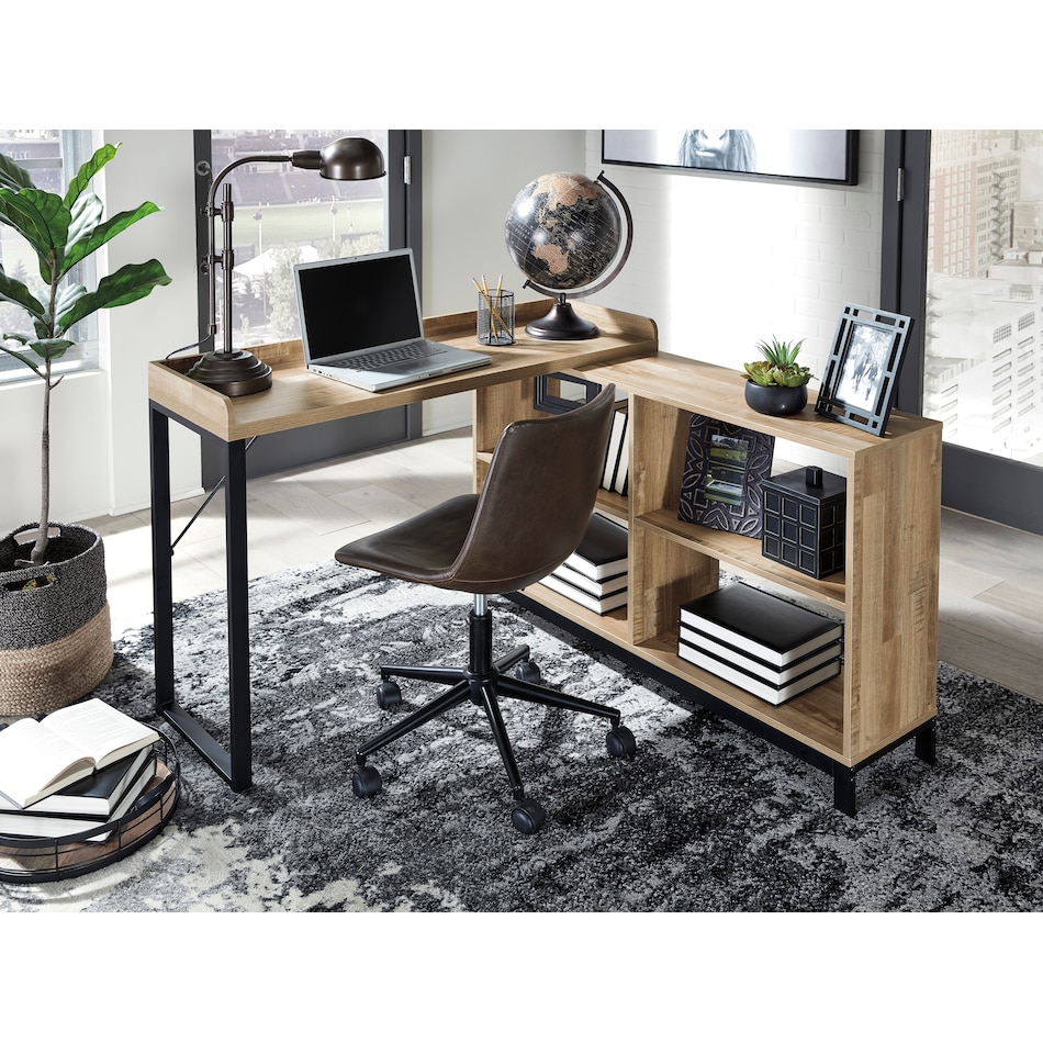 gerdanet black   light brown desk h   