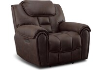 gladsten dark brown power recliner   