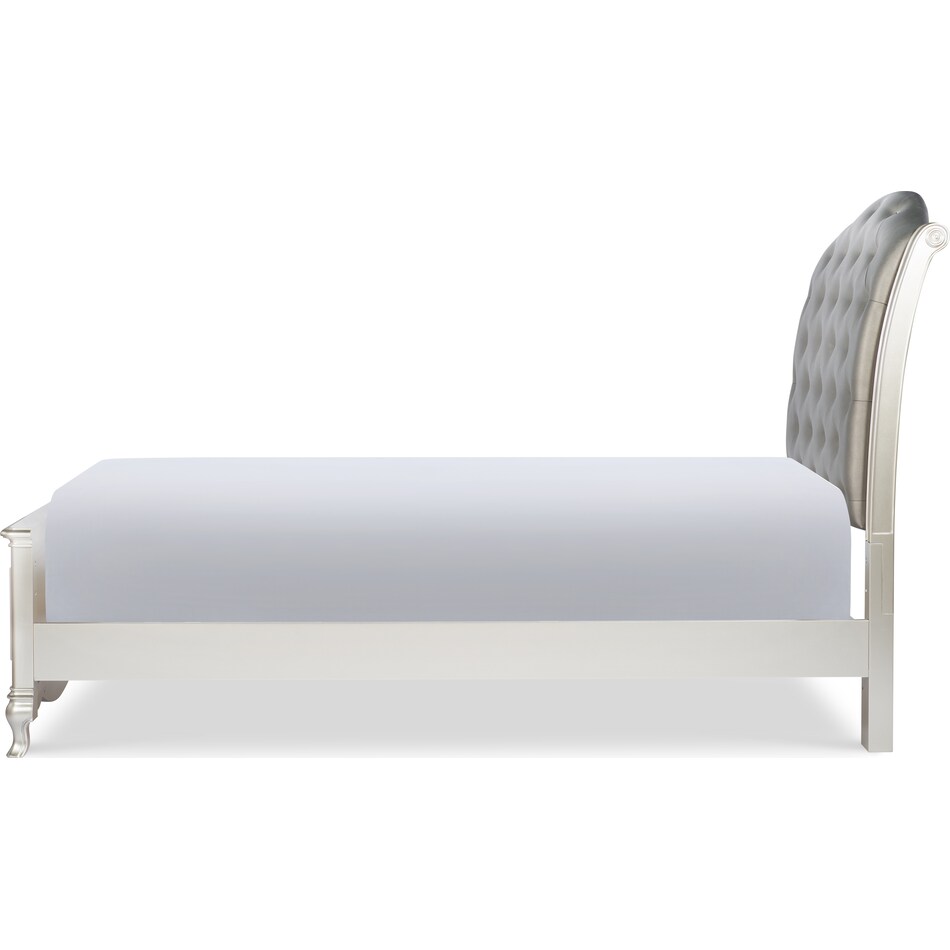 glimmer youth bedroom silver twin sleigh bed p  