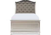 glimmer youth bedroom silver twin sleigh bed p  