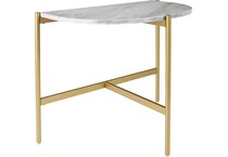 gold   white chairside table t   