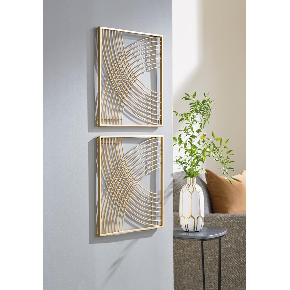 gold ac wall art a  