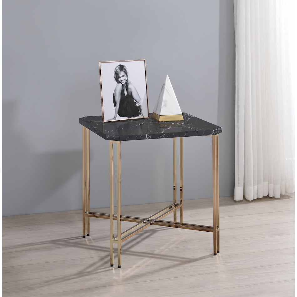 gold end table   