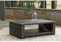 grasson brown outdoor coffee table p   