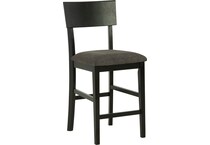 gray black bar stool d   