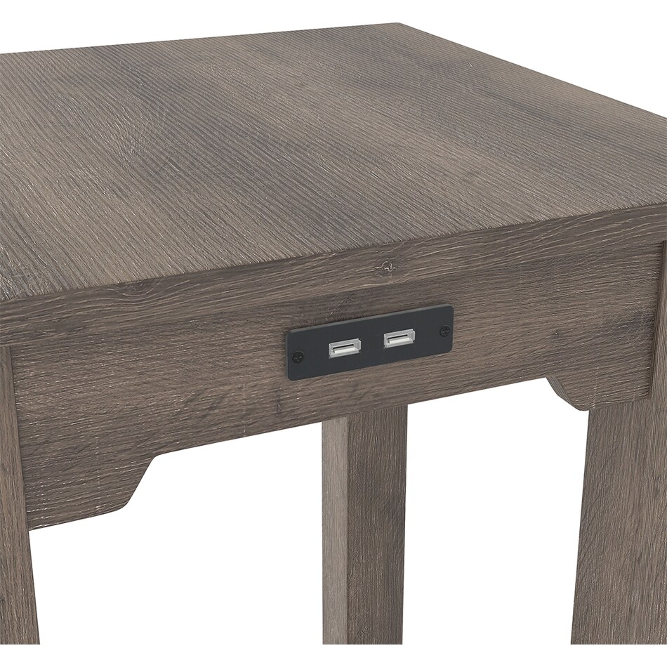 gray chairside table t   