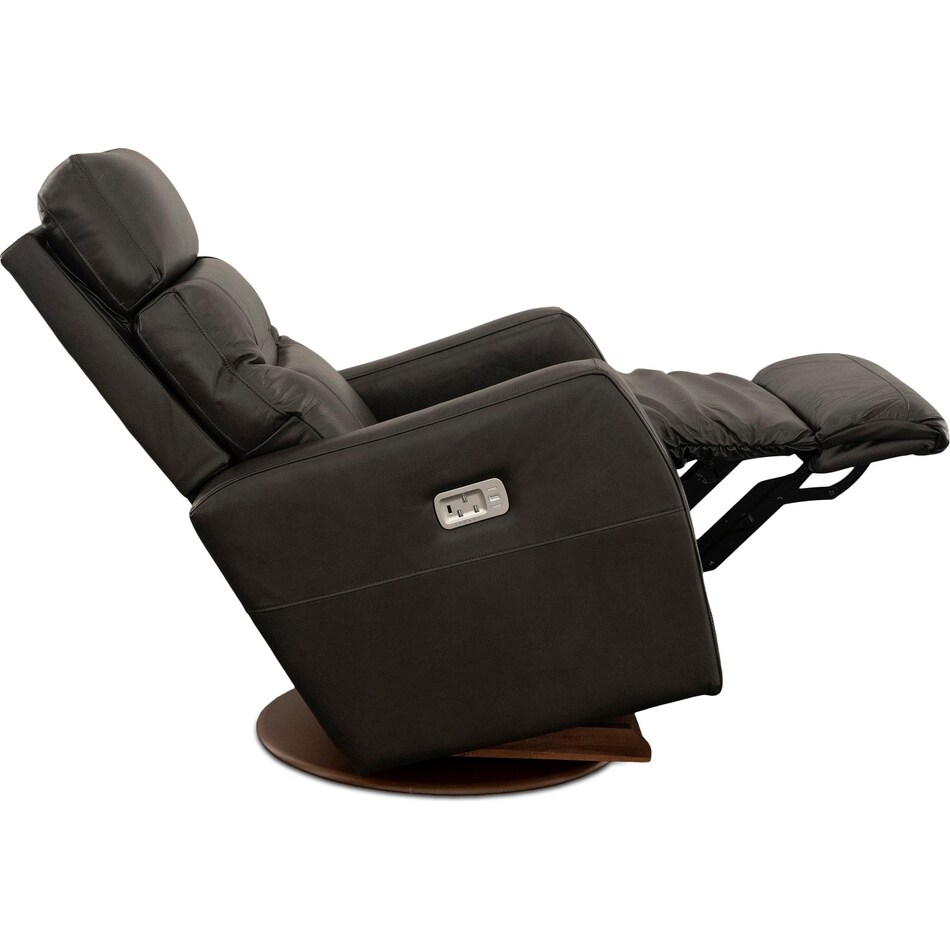 gray mt leather recliner p   