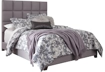 gray queen upholstered bed b   