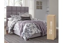 gray queen upholstered bed b   