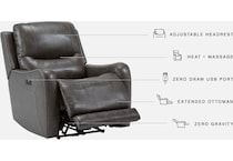 gray recliner   