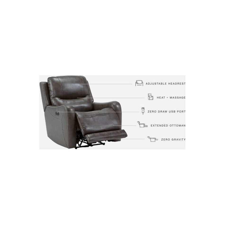 gray recliner   