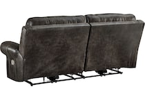 grearview gray power reclining sofa   