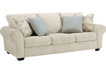 haisley ivory st stationary fabric sofa   