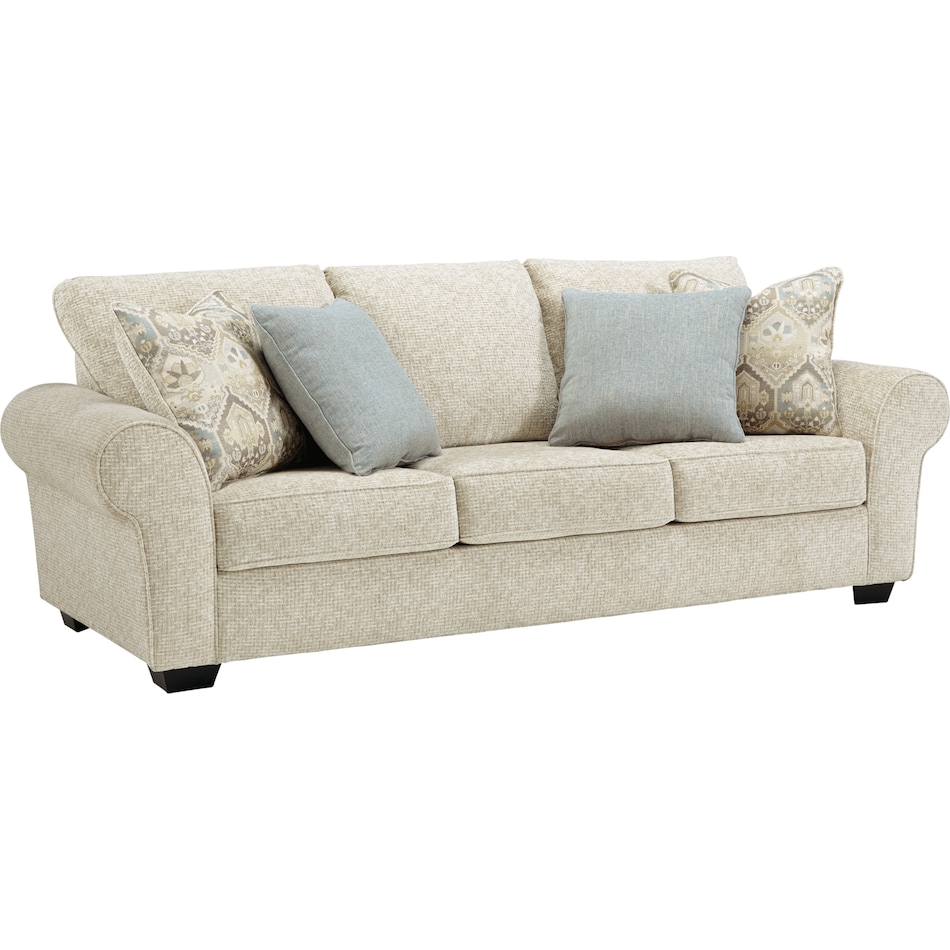 haisley ivory st stationary fabric sofa   