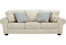 haisley ivory st stationary fabric sofa   