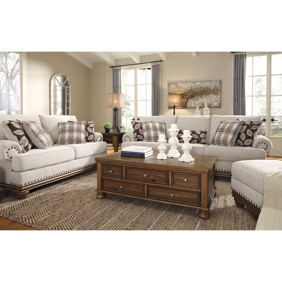 harleson wheat st stationary fabric sofa   