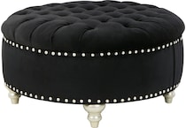 harriotte black accent ottoman   