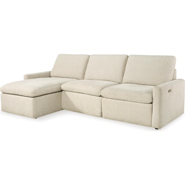 Hartsdale 3-Piece Power Reclining Linen Sectional with Chaise