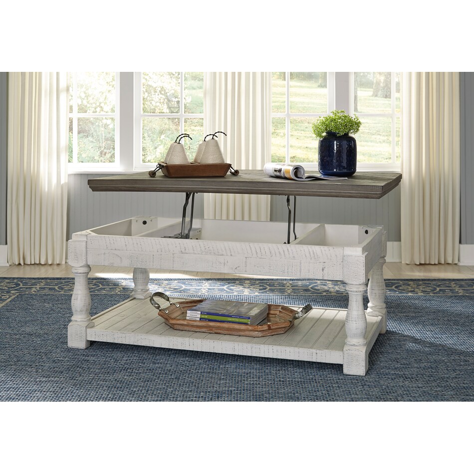 havalance gray   white lift top coffee table t   