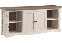 havalance two tone tv stand w   