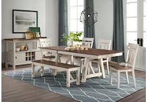 havana dining two tone dr bench   