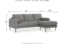 hazela charcoal living room dimension schematic   