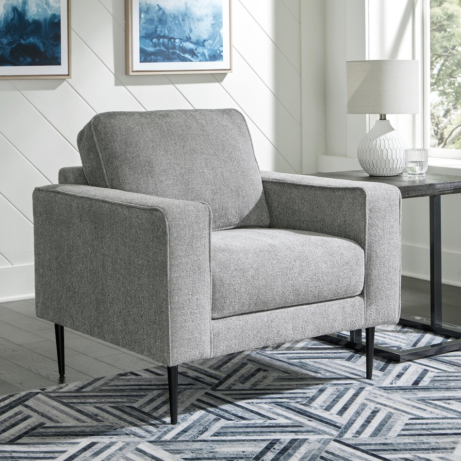 hazela charcoal living room gray   