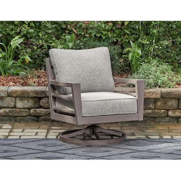 Hillside Bard Outdoor Swivel Lounge Chair with Cushion