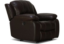 humphrey leather dark brown leather power recliner   