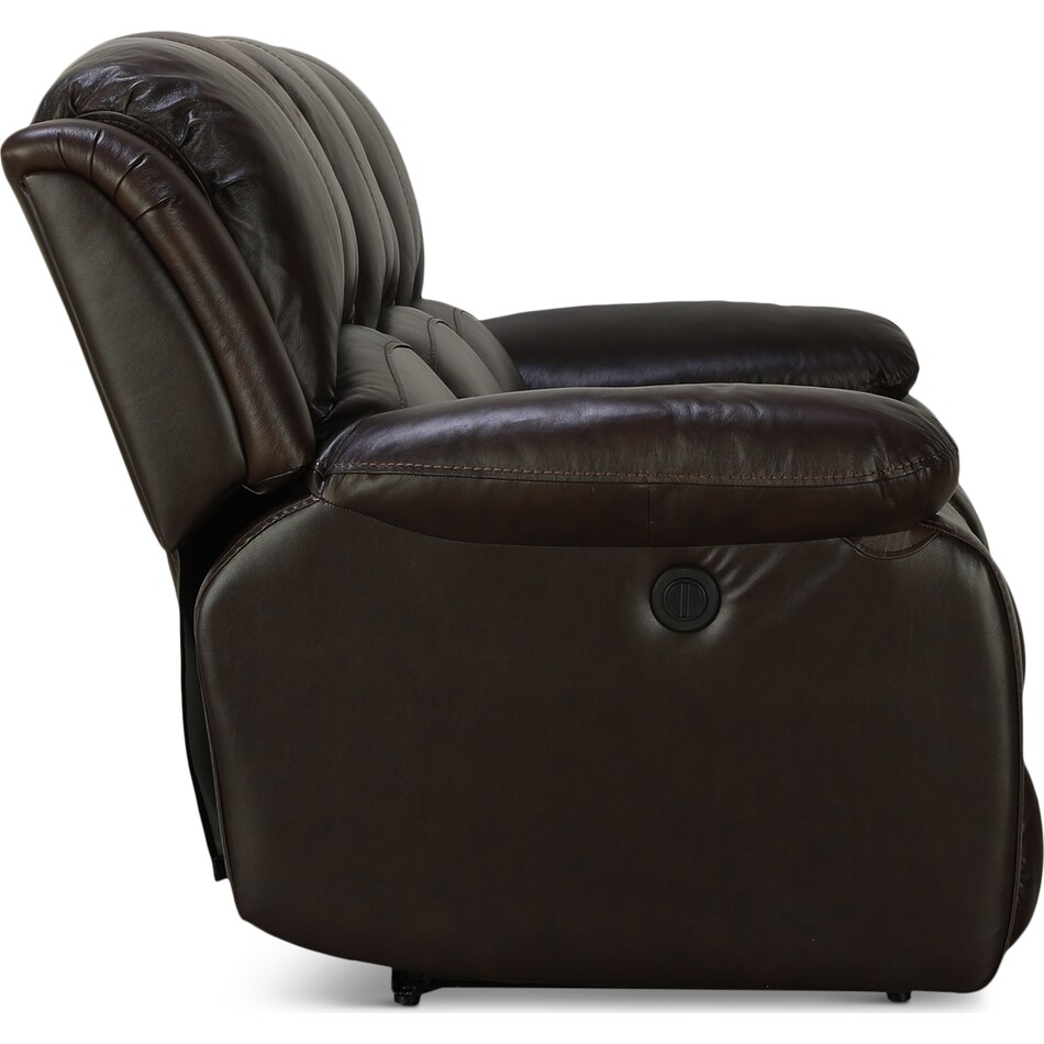 humphrey leather dark brown power reclining sofa   
