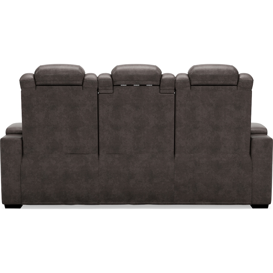 hyllmont gray power reclining sofa   
