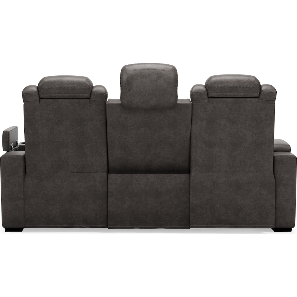 hyllmont gray power reclining sofa   