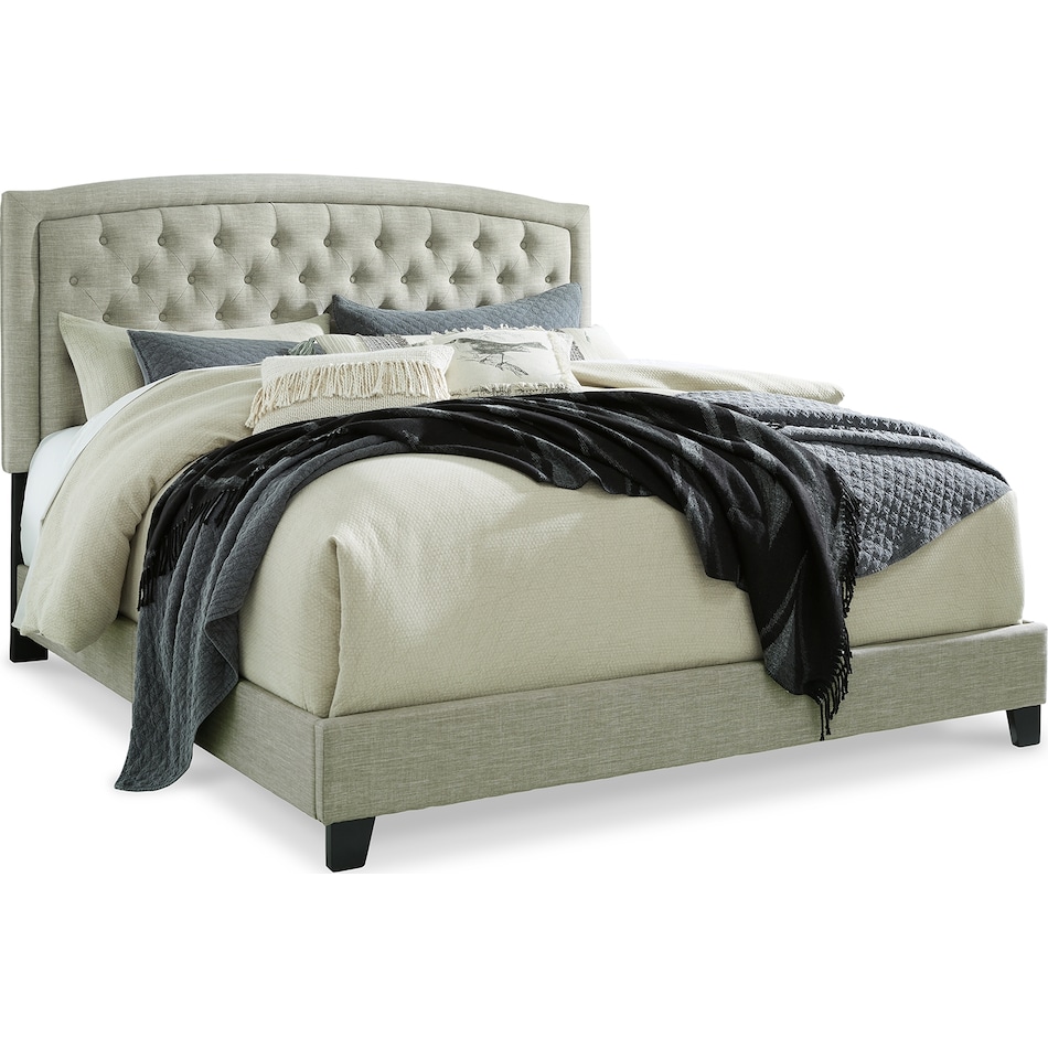jerary gray king upholstered bed b   