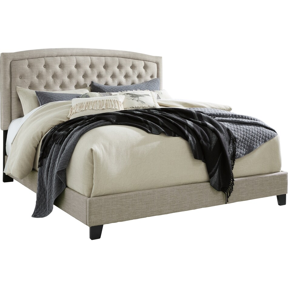 jerary gray queen upholstered bed b   