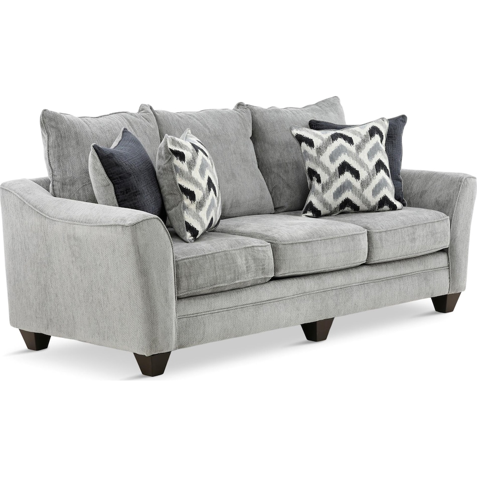 jett living room gray st stationary fabric sofa   