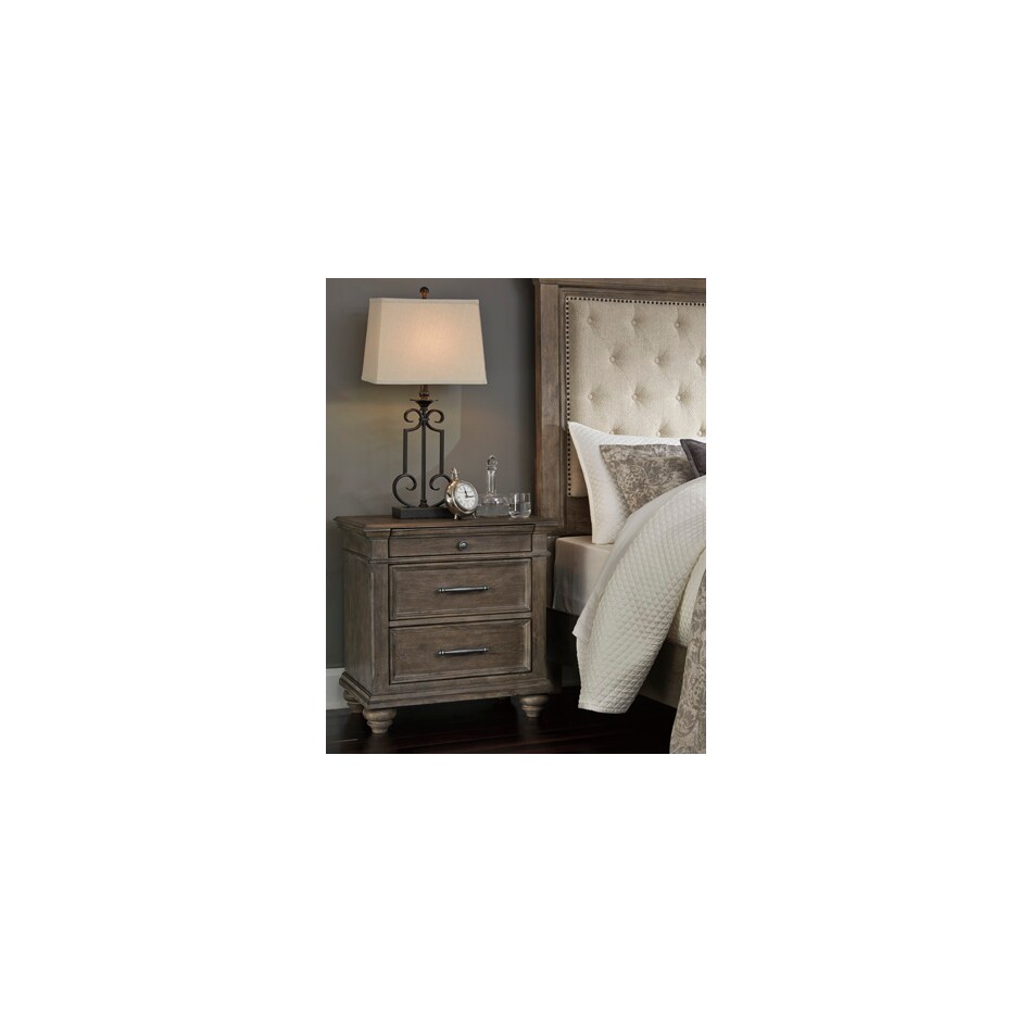 johnelle bedroom gray nightstand b   