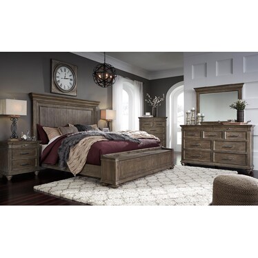 Johnelle Queen Upholstered Panel Bed with Storage
