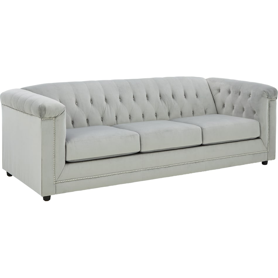 josanna gray st stationary fabric sofa   