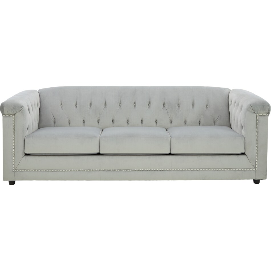 josanna gray st stationary fabric sofa   