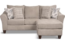 kamilah living room tan st stationary fabric sofa   