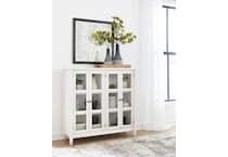 kanwyn occasional white at wood accent piece t   