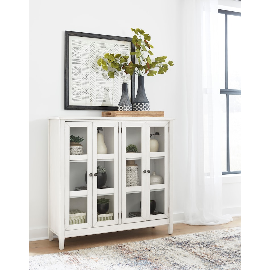 kanwyn occasional white at wood accent piece t   