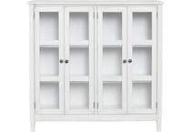 kanwyn occasional white at wood accent piece t   