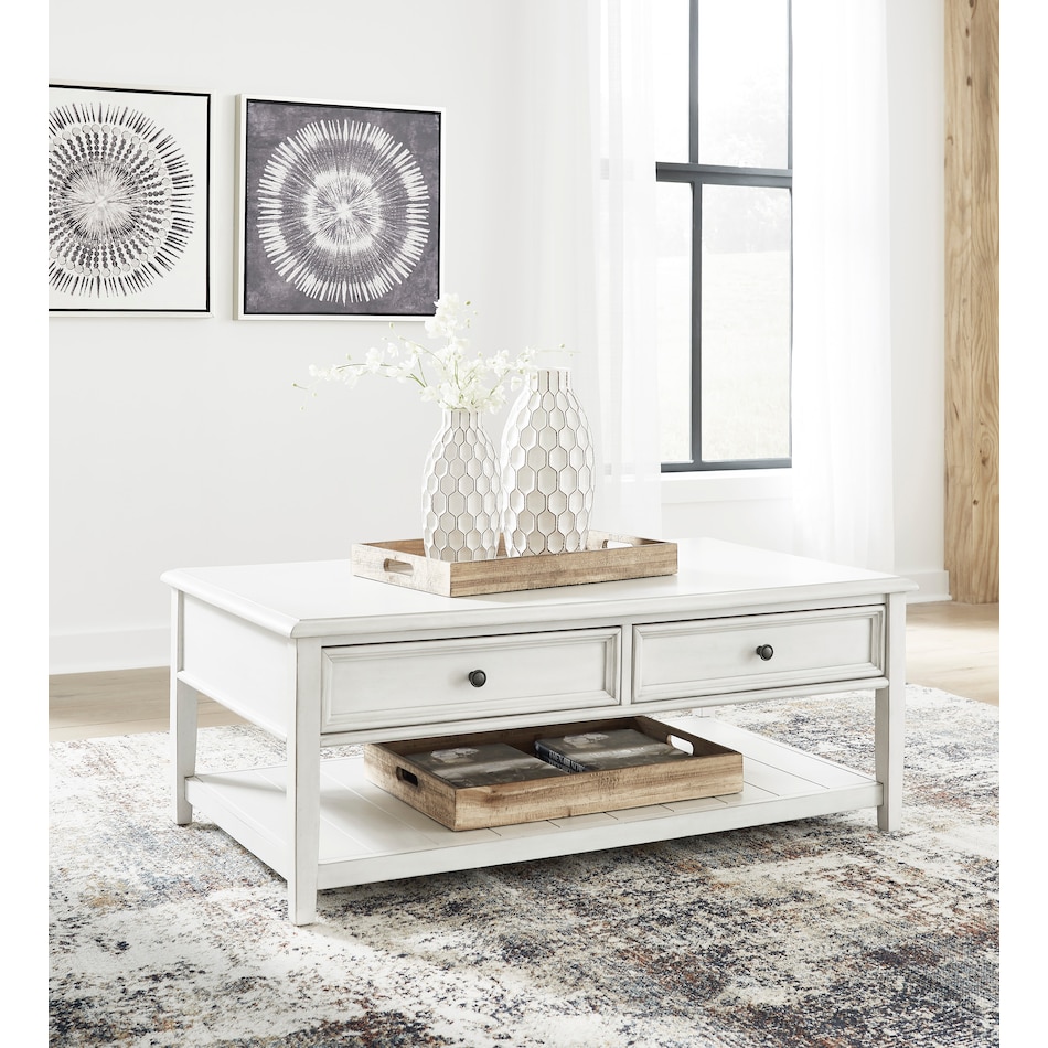 kanwyn occasional white oc coffee table t   