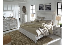 kanwyn white queen panel bed apk b qpb  
